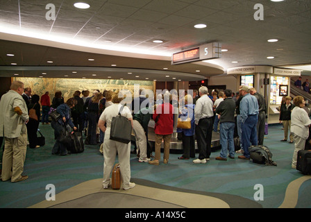 Baggage claim area inside Tampa International Airport Florida Stock Photo