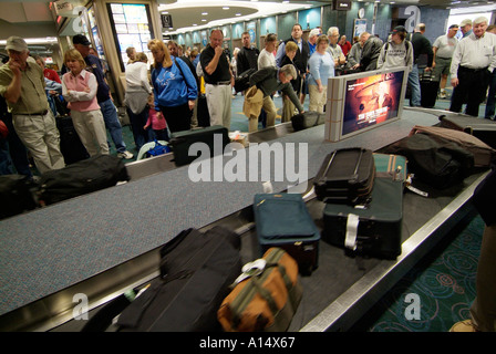 Baggage claim area inside Tampa International Airport Florida Stock Photo