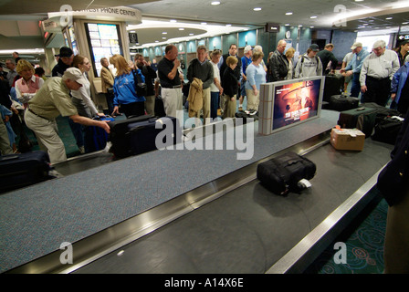 Baggage claim area inside Tampa International Airport Florida Stock Photo