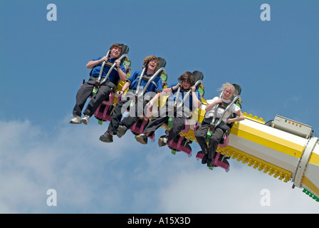 Florida State Fair at Tampa Florida offers entertainment food eating daring rides and fun for families Stock Photo