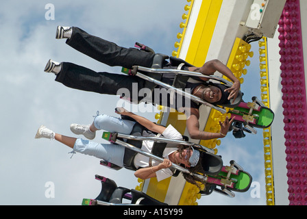 Florida State Fair at Tampa Florida offers entertainment food eating daring rides and fun for families Stock Photo