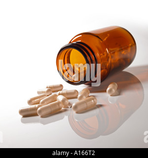 Spilled pills. Stock Photo