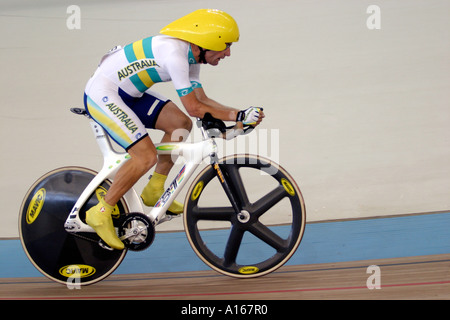 Christopher Scott AUS in the first round of the mens CP 4 category 3 kilometre individual pursuit Stock Photo