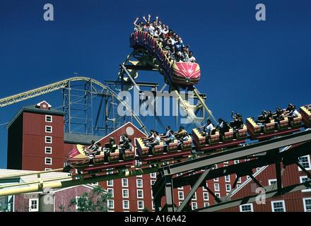 Composite view of Roller Coaster at the Nevada California border