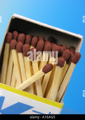 Matches in Matchbox Stock Photo