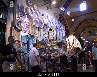 Ceramics shop in the Grand Bazaar Istanbul - 2010 European Capital of Culture - Turkey Stock Photo