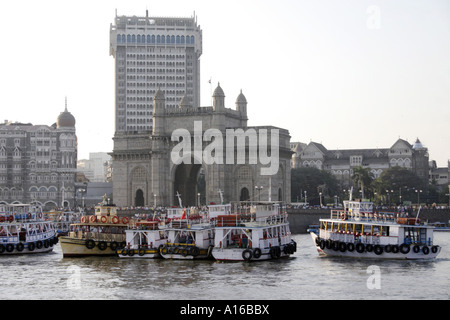 RSC102086 Gateway of India British Architecture tourist spot Colaba Bombay Mumbai Maharashtra India Stock Photo