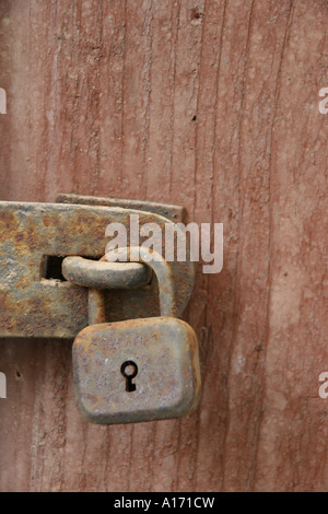 rusty padlock Stock Photo