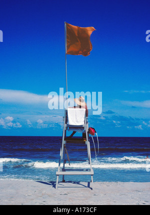 Lifeguard on Jax Beach Florida Stock Photo