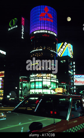 Ginza Tokyo at night Stock Photo