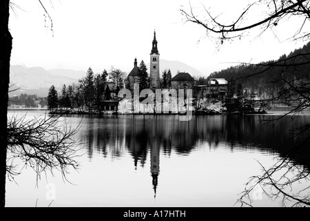 Church of the Assumption, Lake Bled, Slovenia. Stock Photo