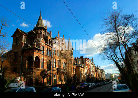 Typical Flemish Architecture in Antwerp Belgium Stock Photo