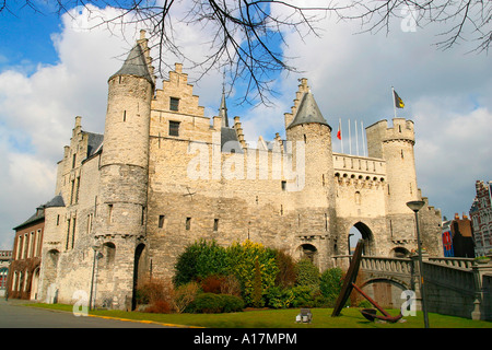 Typical Flemish Architecture in Antwerp Belgium Stock Photo