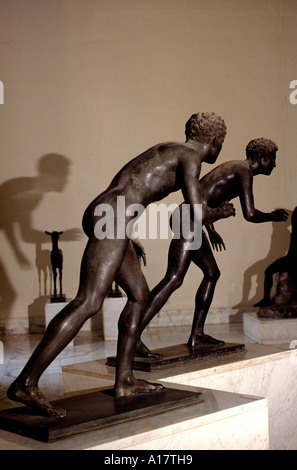 wrestlers 4 th c BC Pompeii Roman Ruined City Stock Photo