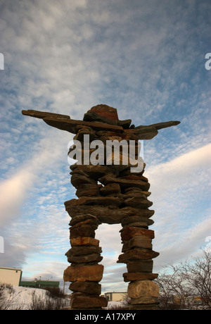An iconic Inuit symbol, the Inukshuk Stock Photo - Alamy