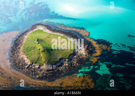 St Martins Island aerial view Isles of Scilly Cornwall