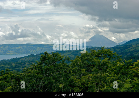 Mount Arenal Lake Arenal and surrounding countryside in Costa Rica Stock Photo