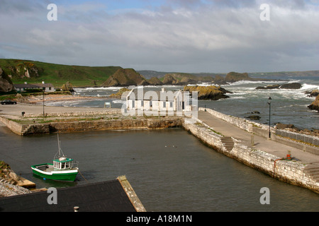 UK County Antrim Ballintoy harbour Stock Photo