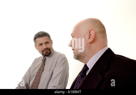 Business meeting two men in discussions Stock Photo