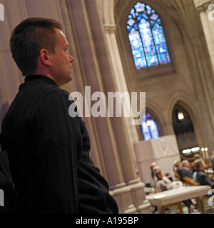 Religious service at Washington National Cathedral Stock Photo