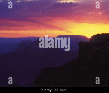 Sunset from Cape Royal Grand Canyon National Park Arizona USA Stock Photo