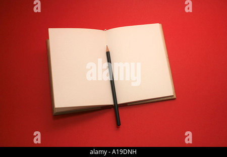 Open notebook Stock Photo
