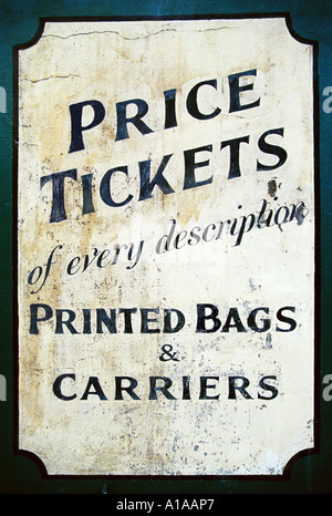 Old-fashioned sign Stock Photo