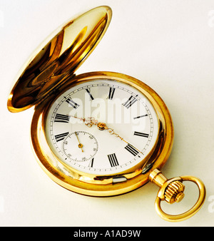Golden pocket watch, about 1900 Stock Photo
