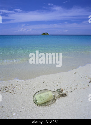Message in a bottle Stock Photo