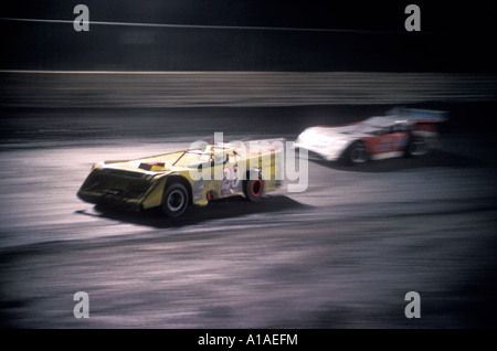 USA Washington Sedro Woolley Saturday night stock car race on dirt track at Skagit Speedway Stock Photo