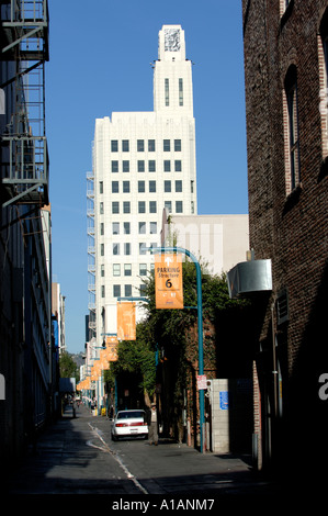 Santa Monica, California. The old Crocker Bank Building now known as the Clock Tower Building Stock Photo