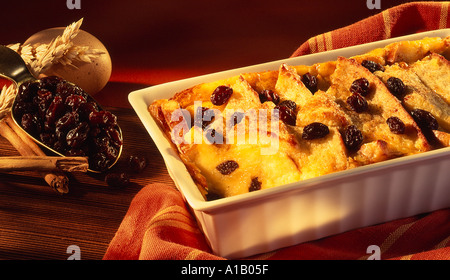bread and butter pudding Stock Photo