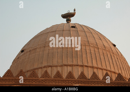 Boat ornament on dome of Imam Muhammad al Shafi'i mausoleum who was a Muslim theologian founder of Usul al-Fiqh Islamic study located in Cairo Egypt Stock Photo