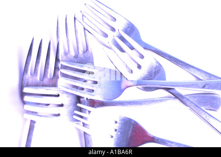 pile of forks Stock Photo