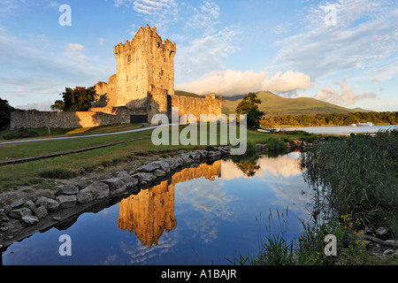 Ross castle at the Lough Lane, Killarney National Park, Killarney, Kerry, Ireland Stock Photo