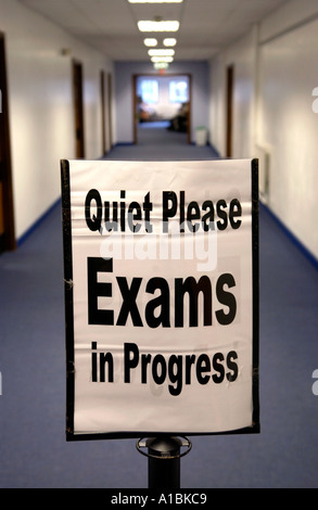 Silence Please Exams in Progress sign on a door Stock Photo, Royalty ...