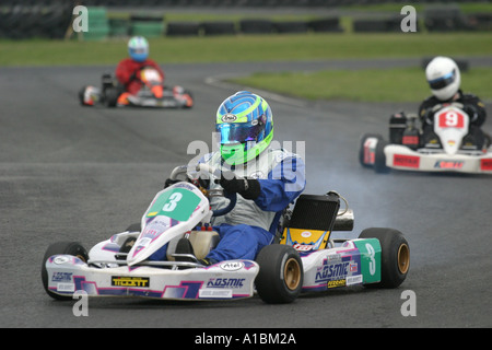 Go-Kart racing nutts corner northern ireland Stock Photo - Alamy