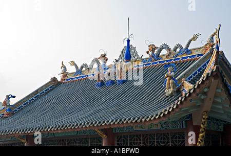 CHINA FENGDU Abode of Ghosts Numerous temples have sculptures of demons and devils and fanciful curved roofs with dragons Stock Photo