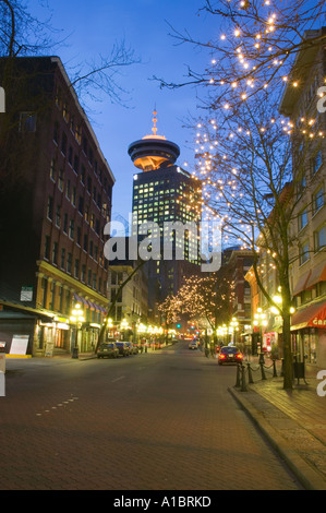 Gastown Water Street Harbour Center Tower Vancouver BC Canada Stock Photo