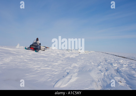 Inupiat ranger from Aklavik patrols the Canadian border off Herschel ...