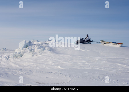 Inupiat ranger from Aklavik patrols the Canadian border off Herschel ...