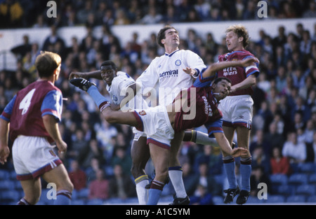 leeds united v aston villa premiership league match at elland road stadium leeds yorkshire uk Stock Photo