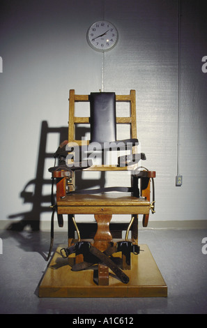 The electric chair for death penalty at the Greensville Correctional Center in Jarratt Virginia Stock Photo