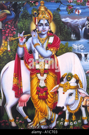 lord Krishna in a majestic pose on Craiyon