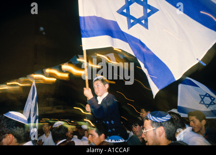 Flag, Jerusalem, Israel Stock Photo