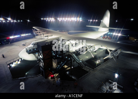 The Spruce Goose inside the exhibition dome in Long Beach, California Stock Photo