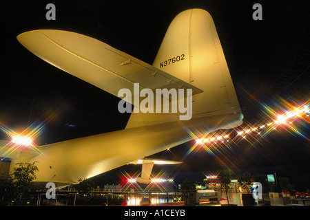 Tail end of the Spruce Goose inside the exhibition dome in Long Beach, California Stock Photo