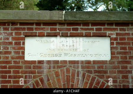 Burial chamber of General George Washingston first President of the United States of America Mount Vernon Virginia USA Stock Photo