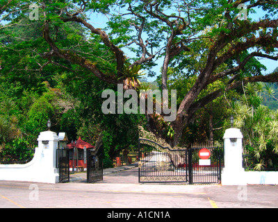 Entrance gates to Botanic Garden Penang Malaysia Stock Photo