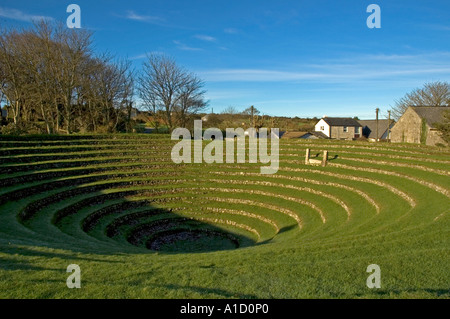 gwennap pit near st.day in cornwall,england Stock Photo